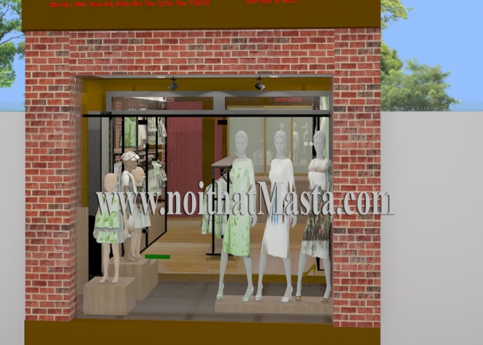 Thiết kế nội thất shop thời trang chị Thanh tpHCM 